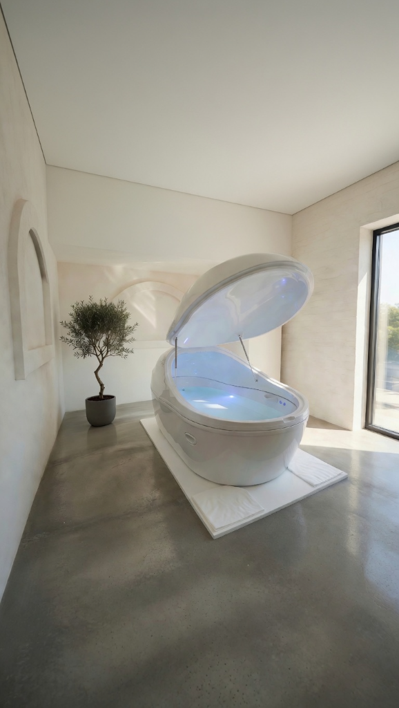 The Nesofloat Tank — commercial float infrastructure for wellness facilities